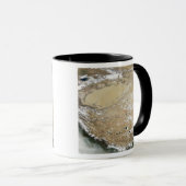 Satellitenansicht des tibetischen Plateaus Tasse (VorderseiteRechts)