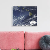 Satellitenansicht des Vulkannebels Leinwanddruck (Insitu (Wohnzimmer))