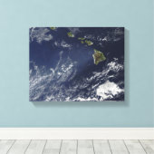 Satellitenansicht des Vulkannebels Leinwanddruck (Insitu (Holzboden))