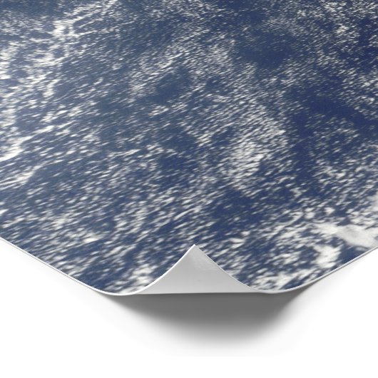 Satellitenansicht des Vulkannebels Poster (Ecke)