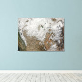 Satellitenansicht des Westerns Vereinigte Staaten Leinwanddruck (Insitu (Holzboden))