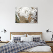 Satellitenansicht des Westerns Vereinigte Staaten Leinwanddruck (Insitu (Schlafzimmer))