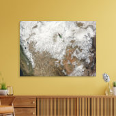 Satellitenansicht des Westerns Vereinigte Staaten Leinwanddruck (Insitu (Wohnzimmer))