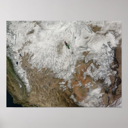 Satellitenansicht des Westerns Vereinigte Staaten Poster (Vorne)