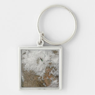 Satellitenansicht des Westerns Vereinigte Staaten Schlüsselanhänger