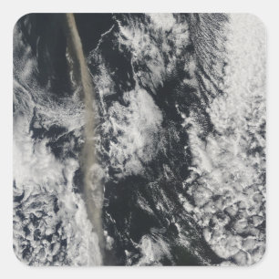 Satellitenansicht einer Aschenfeder Quadratischer Aufkleber