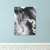 Satellitenansicht einer Aschenwolke 2 Leinwanddruck (Insitu (Holzboden))