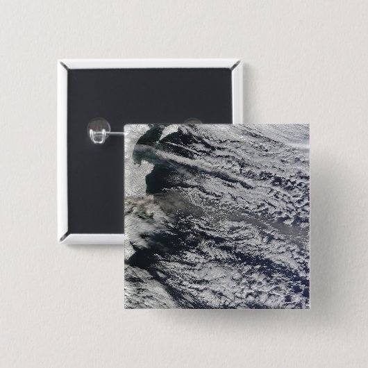 Satellitenansicht einer Aschenwolke 3 Button (Vorne & Hinten)