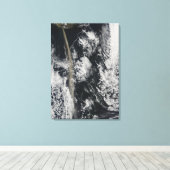 Satellitenansicht einer Aschenwolke Leinwanddruck (Insitu (Holzboden))