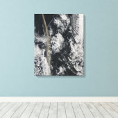 Satellitenansicht einer Aschenwolke Leinwanddruck (Insitu (Holzboden))