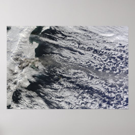 Satellitenansicht einer Aschenwolke Poster (Vorne)