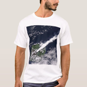 Satellitenansicht einer dicken, dampfreichen Wasse T-Shirt