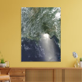 Satellitenansicht einer Ölpest Leinwanddruck (Insitu (Wohnzimmer))