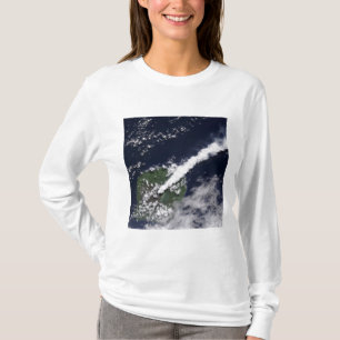 Satellitenansicht einer starken, Dampf-reichen T-Shirt
