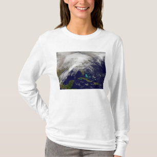 Satellitenansicht eines enormen Wintersturms T-Shirt