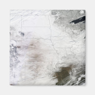 Satellitenansicht eines enormen Wintersturms über Magnet