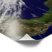Satellitenansicht eines massiven Wintersturms Fotodruck (Ecke)