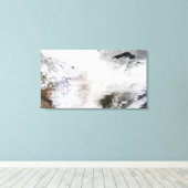 Satellitenansicht eines massiven Wintersturms über Leinwanddruck (Insitu (Holzboden))