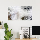 Satellitenansicht eines massiven Wintersturms über Poster (Heimbüro)