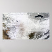 Satellitenansicht eines massiven Wintersturms über Poster (Vorne)