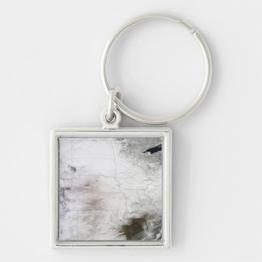 Satellitenansicht eines massiven Wintersturms über Schlüsselanhänger (Vorne)