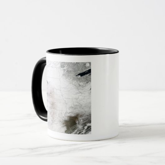 Satellitenansicht eines massiven Wintersturms über Tasse (Vorderseite Links)