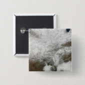 Satellitenansicht eines schweren Wintersturms Button (Vorne & Hinten)