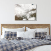 Satellitenansicht eines schweren Wintersturms Leinwanddruck (Insitu (Schlafzimmer))