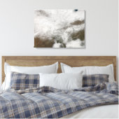Satellitenansicht eines schweren Wintersturms Leinwanddruck (Insitu (Schlafzimmer))