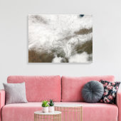 Satellitenansicht eines schweren Wintersturms Leinwanddruck (Insitu (Wohnzimmer))