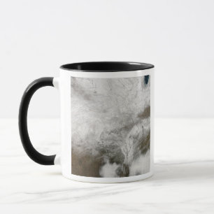 Satellitenansicht eines strengen Wintersturms Tasse