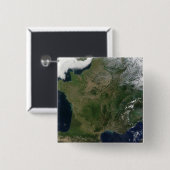 Satellitenansicht Frankreichs Button (Vorne & Hinten)