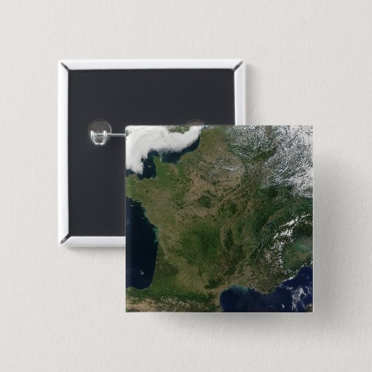 Satellitenansicht Frankreichs Button (Vorne & Hinten)