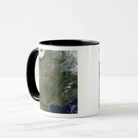 Satellitenansicht Frankreichs Tasse (Vorderseite Links)