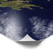 Satellitenansicht Griechenlands und der Türkei Fotodruck (Ecke)