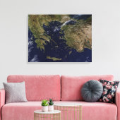 Satellitenansicht Griechenlands und der Türkei Leinwanddruck (Insitu (Wohnzimmer))