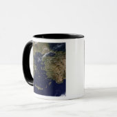 Satellitenansicht Griechenlands und der Türkei Tasse (Vorderseite Links)