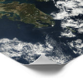 Satellitenansicht Japans Poster (Ecke)