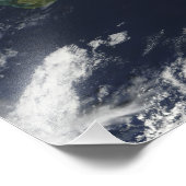 Satellitenansicht Kubas Fotodruck (Ecke)