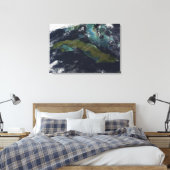 Satellitenansicht Kubas Leinwanddruck (Insitu (Schlafzimmer))