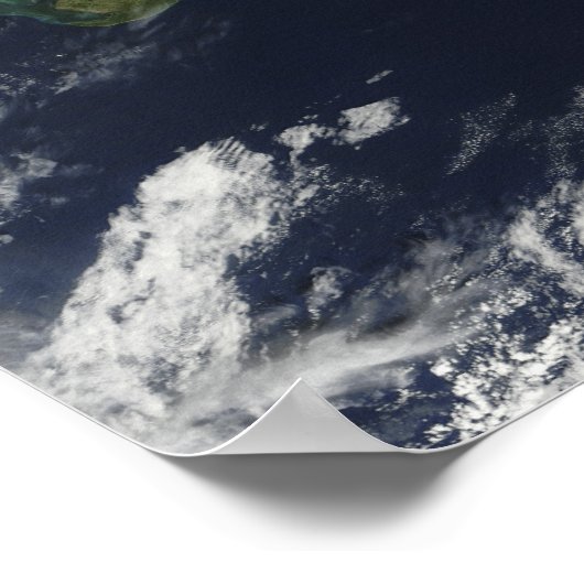 Satellitenansicht Kubas Poster (Ecke)