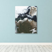 Satellitenansicht Nordwestkanadas Leinwanddruck (Insitu (Holzboden))