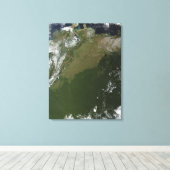 Satellitenansicht Ostkolumbiens Leinwanddruck (Insitu (Holzboden))