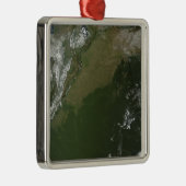Satellitenansicht Ostkolumbiens Silbernes Ornament (Rechts)