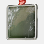 Satellitenansicht Ostkolumbiens Silbernes Ornament (Links)