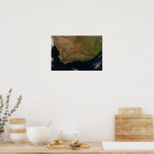 Satellitenansicht Südafrikas Poster (Küche)