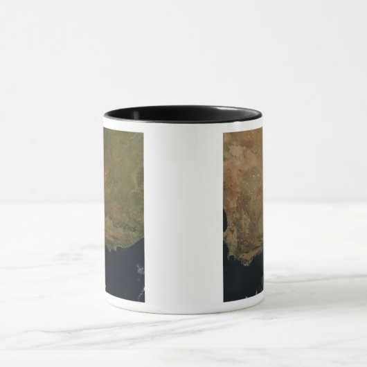 Satellitenansicht Südafrikas Tasse (Zentrum)