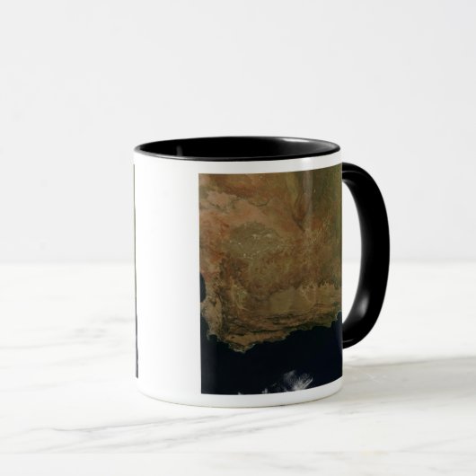 Satellitenansicht Südafrikas Tasse (VorderseiteRechts)
