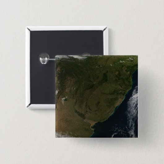 Satellitenansicht Südamerikas Button (Vorne & Hinten)