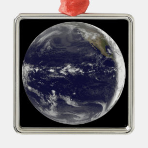 Satellitenansicht von Erde Ornament Aus Metall